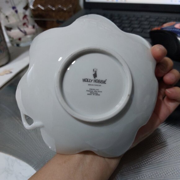 Holly Hobbie Genuine Porcelain Set Small Vase Decor Mini Jewelry Organizer Plate - Picture 12 of 15